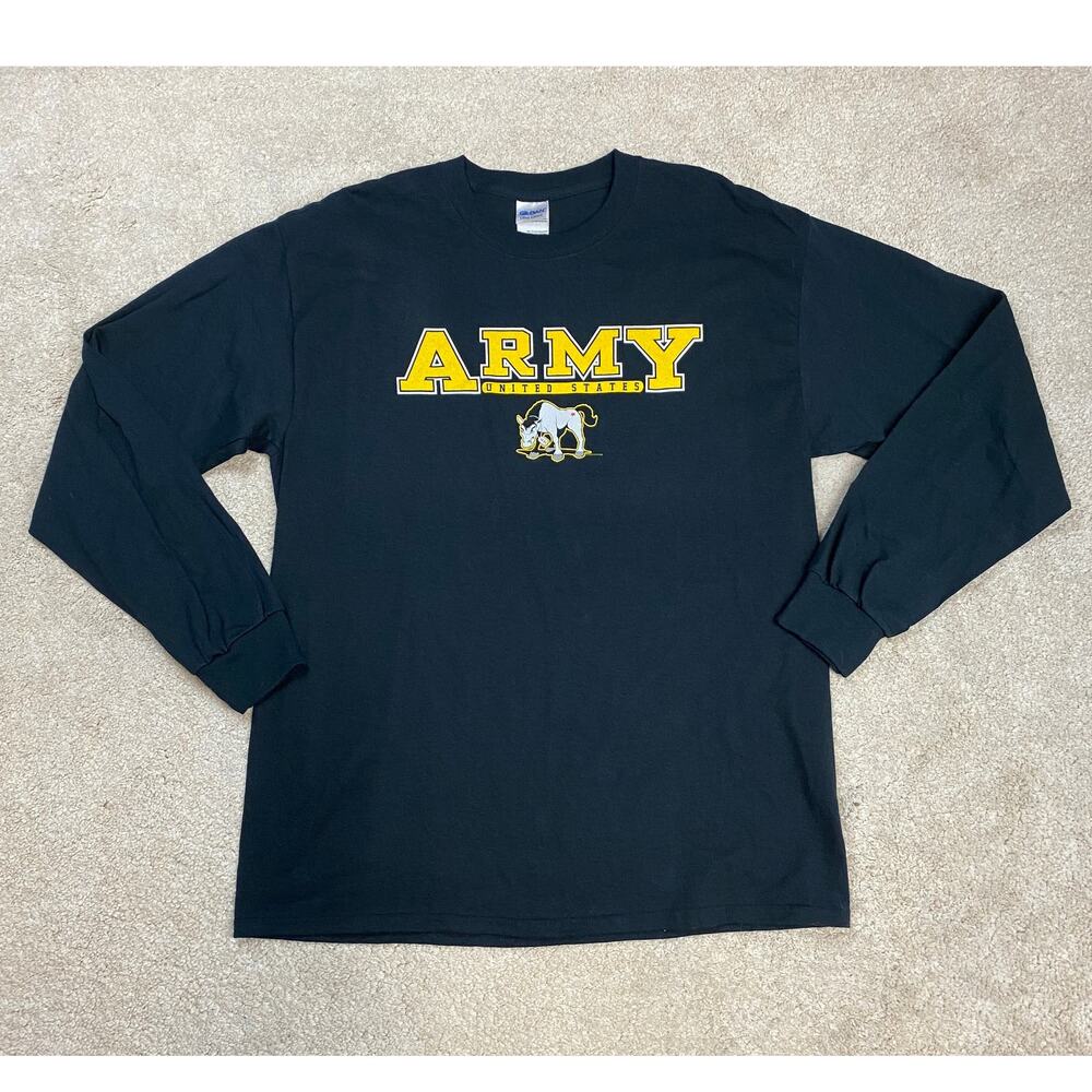 NWT Gildan U.S. Army Mules Logo Graphic Long Sleeve Shirt Size L